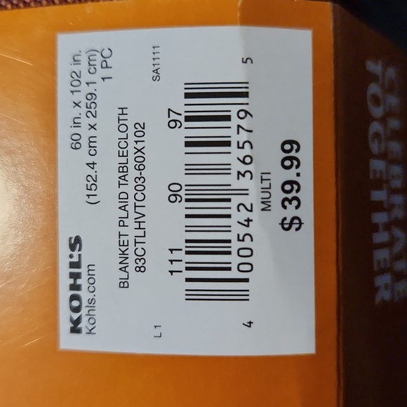 *NWT Fall Oblong Tablecloth - Picture 4 of 4